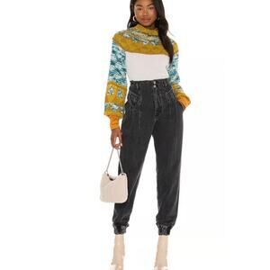 Free People Swit The Small Stuff Chunky Sweater, XL